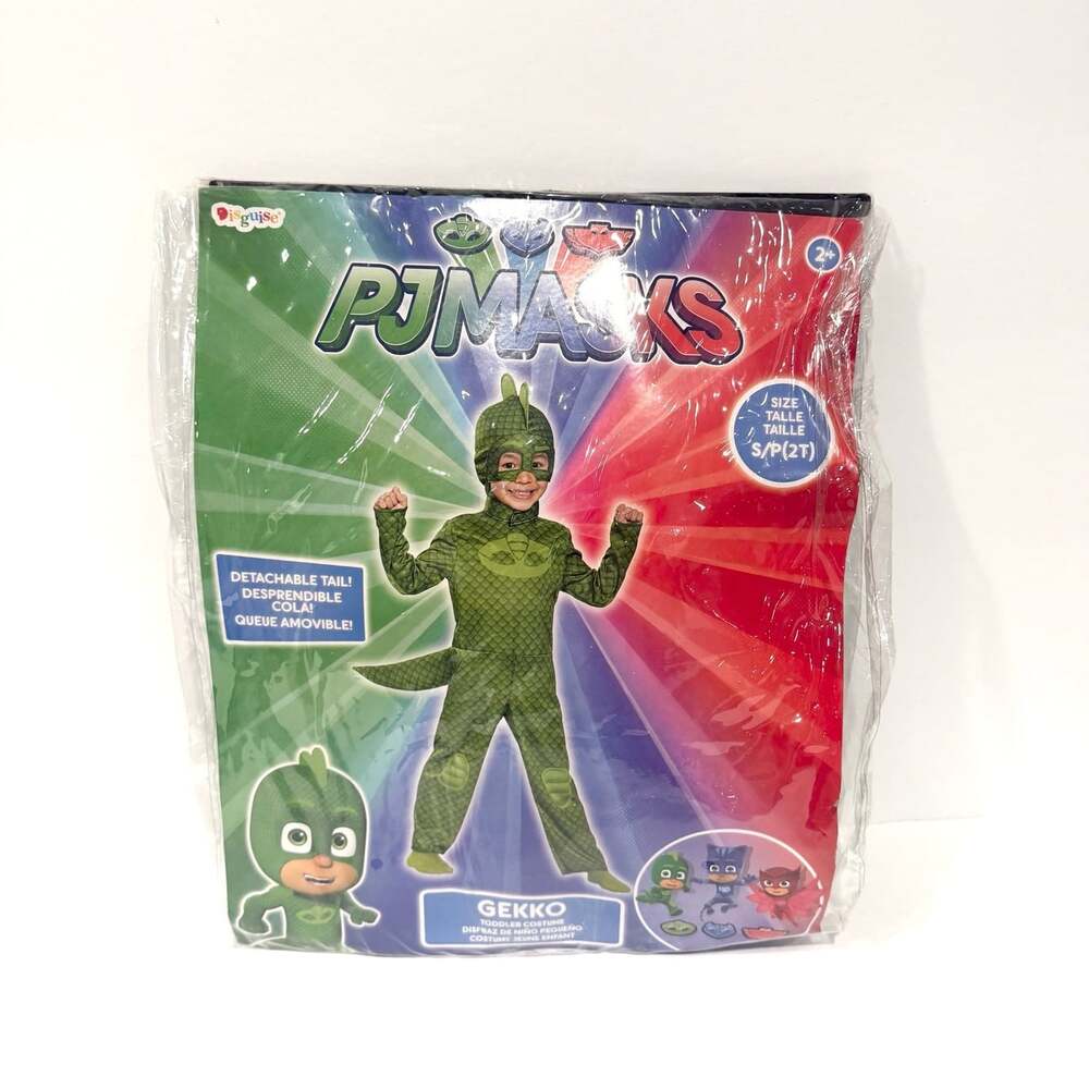 NWT Disguise Disney PJ Masks Gekko 2pc Halloween Cosplay Costume - Picture 2 of 5